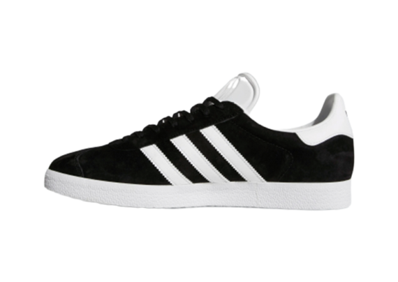 ADIDAS GAZELLE SHOES BLACK WHITE LOGO