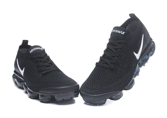 ⁦נעלי נייק-Nike Air VaporMax Flyknit 2.0W  Black White⁩ – תמונה ⁦2⁩