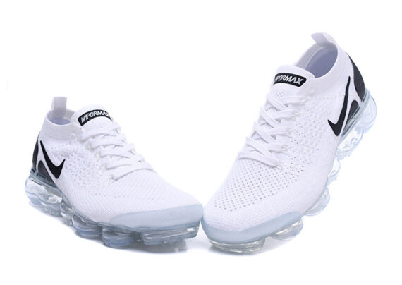 ⁦נעלי נייק-Nike Air VaporMax Flyknit 2.0W White Black⁩ – תמונה ⁦2⁩