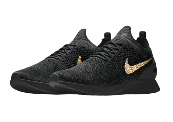 ⁦נעלי נייק-Nike Air Zoom Mariah Flyknit Racer Black Golden⁩ – תמונה ⁦2⁩