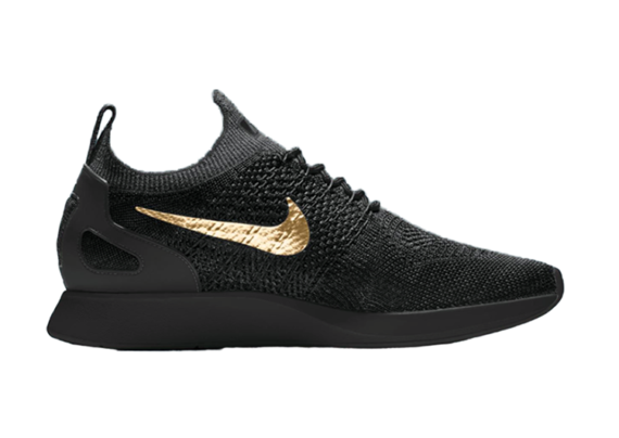 ⁦נעלי נייק-Nike Air Zoom Mariah Flyknit Racer Black Golden⁩ – תמונה ⁦4⁩