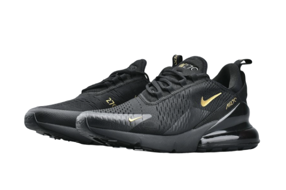 ⁦נעלי נייק-Nike air max 270 Black gold⁩ – תמונה ⁦2⁩