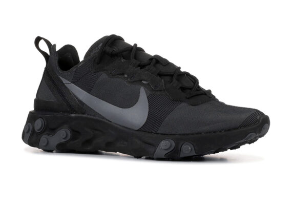 ⁦נעלי נייק-Nike React Element 55 Black Gray⁩ – תמונה ⁦2⁩