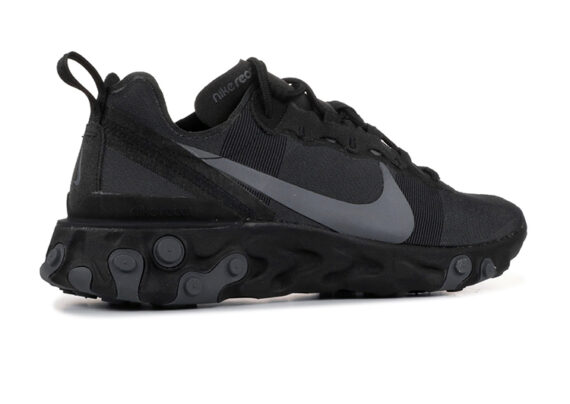 ⁦נעלי נייק-Nike React Element 55 Black Gray⁩ – תמונה ⁦3⁩