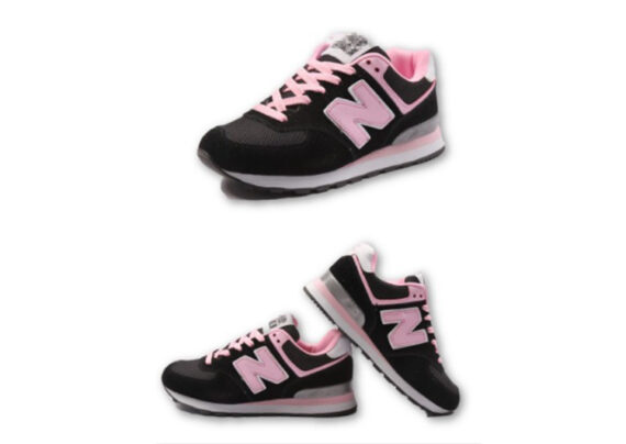 ⁦נעלי ניו באלאנס-New Balance 574 BLACK PINK⁩ – תמונה ⁦2⁩