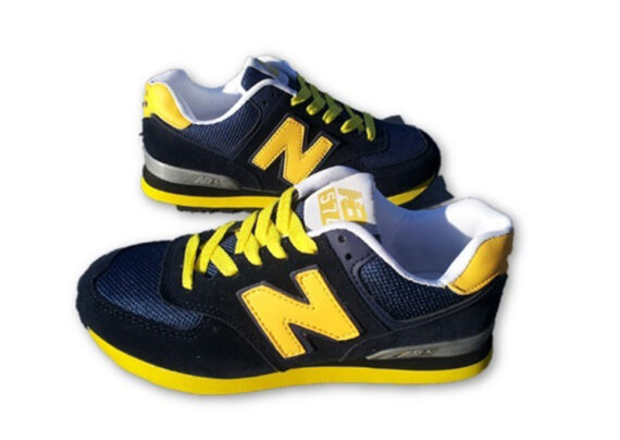 ⁦נעלי ניו באלאנס-New Balance 574 BLACK YELLOW⁩ – תמונה ⁦3⁩