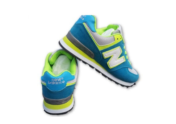 ⁦נעלי ניו באלאנס-New Balance 574 BLUE LIGHT-GREEN⁩ – תמונה ⁦2⁩