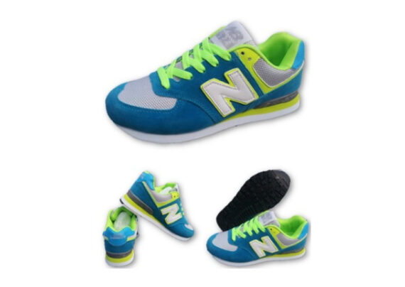 ⁦נעלי ניו באלאנס-New Balance 574 BLUE LIGHT-GREEN⁩ – תמונה ⁦3⁩