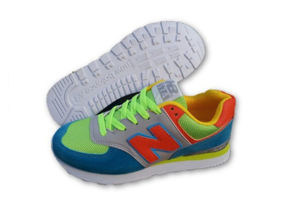 נעלי ניו באלאנס-New Balance 574 BLUE ORG GRAY