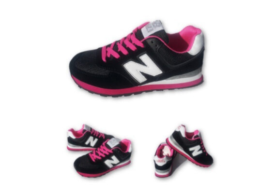 ⁦נעלי ניו באלאנס-New Balance 574 PINK BLACK⁩ – תמונה ⁦2⁩