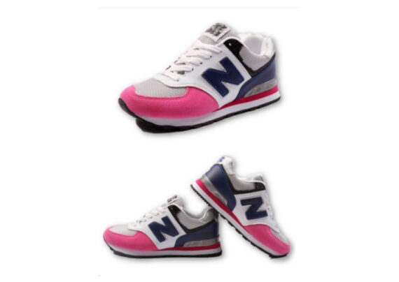 ⁦נעלי ניו באלאנס-New Balance 574 PINK WHITE⁩ – תמונה ⁦2⁩