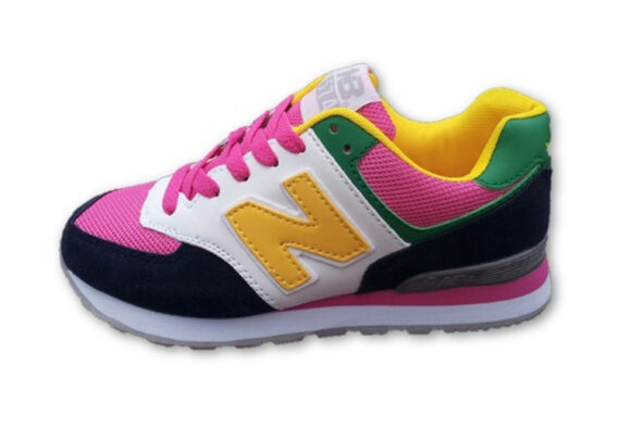 נעלי ניו באלאנס-New Balance 574 PINK WHITE BLACK