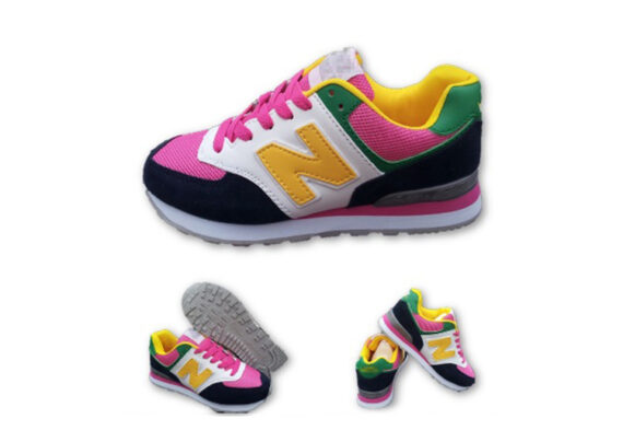 ⁦נעלי ניו באלאנס-New Balance 574 PINK WHITE BLACK⁩ – תמונה ⁦3⁩