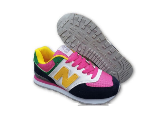 ⁦נעלי ניו באלאנס-New Balance 574 PINK WHITE BLACK⁩ – תמונה ⁦4⁩