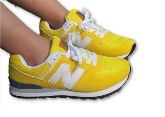 ⁦נעלי ניו באלאנס-New Balance 574 YELLOW WHITE⁩ – תמונה ⁦2⁩