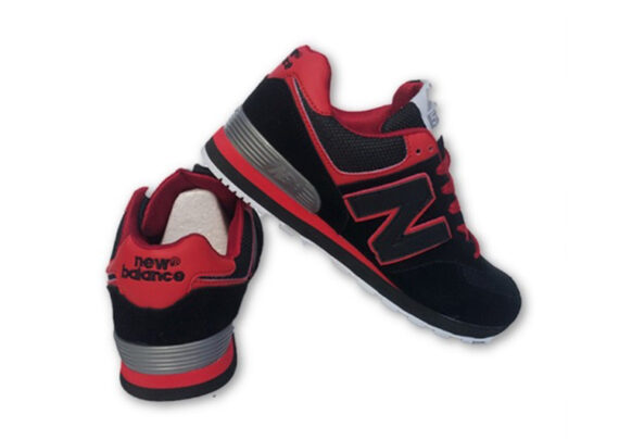 ⁦נעלי ניו באלאנס-New Balance 574 BLACK RED GRAY⁩ – תמונה ⁦2⁩