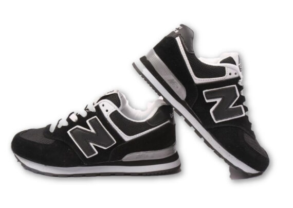 ⁦נעלי ניו באלאנס-New Balance 574 BLACK WHITE GRAY⁩ – תמונה ⁦2⁩