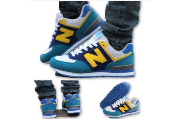 ⁦נעלי ניו באלאנס-New Balance 574 BLUE NAVY-BLUE WHITE⁩ – תמונה ⁦5⁩