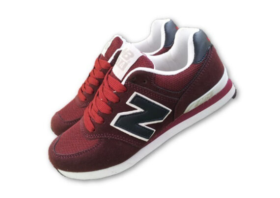 ⁦נעלי ניו באלאנס-New Balance 574 DIM-RED WHITE⁩ – תמונה ⁦9⁩