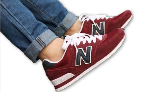 ⁦נעלי ניו באלאנס-New Balance 574 DIM-RED WHITE⁩ – תמונה ⁦5⁩