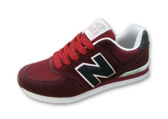 ⁦נעלי ניו באלאנס-New Balance 574 DIM-RED WHITE⁩ – תמונה ⁦2⁩