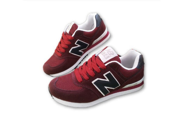 ⁦נעלי ניו באלאנס-New Balance 574 DIM-RED WHITE⁩ – תמונה ⁦8⁩