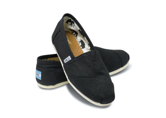 ⁦נעלי טומס-TOMS SHOES - CLASSIC BLACK CANVAS⁩ – תמונה ⁦2⁩