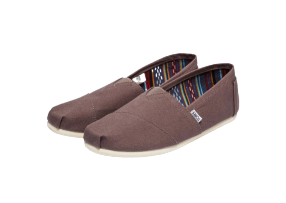 ⁦נעלי טומס-TOMS SHOES - CLASSIC BRWONE CANVAS⁩ – תמונה ⁦3⁩