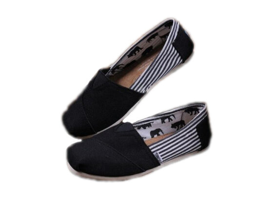 נעלי טומס-TOMS SHOES - CLASSIC BLACK CANVAS