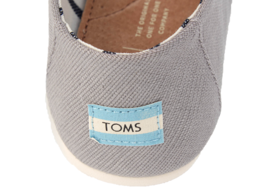 ⁦נעלי טומס-TOMS SHOES - CLASSIC LIGHT GREY CANVAS⁩ – תמונה ⁦4⁩