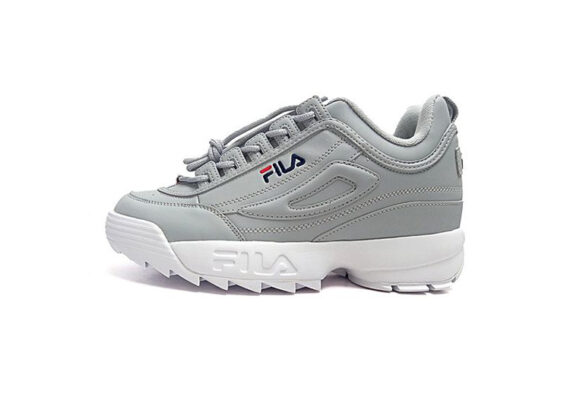 נעלי פילה-Fila Disruptor 2 Premium Athletic Shoes-GREY WHITE