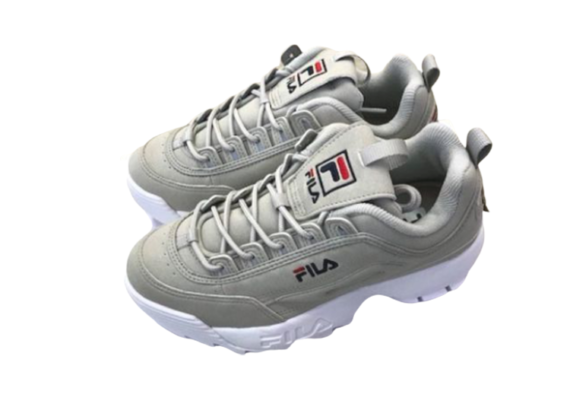 ⁦נעלי פילה-Fila Disruptor 2 Premium Athletic Shoes-GREY WHITE⁩ – תמונה ⁦3⁩