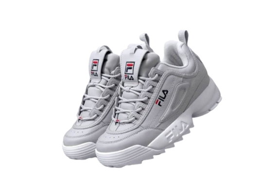 ⁦נעלי פילה-Fila Disruptor 2 Premium Athletic Shoes-GREY WHITE⁩ – תמונה ⁦2⁩