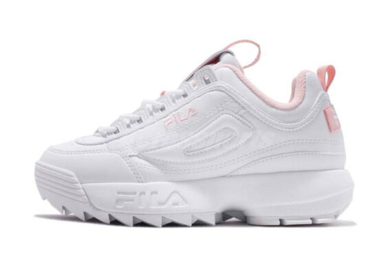 נעלי פילה-Fila Disruptor 2 Premium Athletic Shoes-PINK WHITE