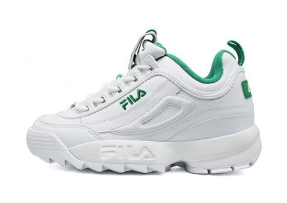 נעלי פילה-Fila Disruptor 2 Premium Athletic Shoes-WHITE GREEN