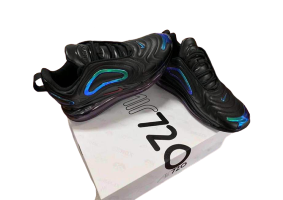 ⁦NIKE AIR MAX 720 BLACK -BLUE⁩ – תמונה ⁦2⁩