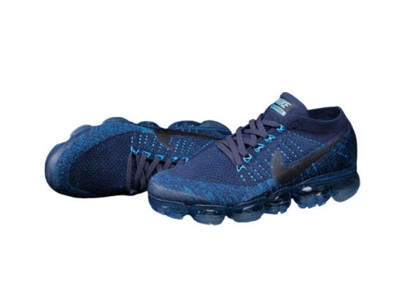 ⁦נעלי נייק-Nike Air Vapor Max Flyknit 2.0W BLUE - BLACK LOGO⁩ – תמונה ⁦2⁩