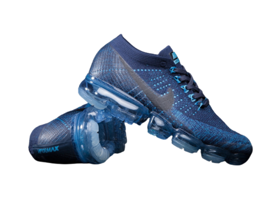 ⁦נעלי נייק-Nike Air Vapor Max Flyknit 2.0W BLUE - BLACK LOGO⁩ – תמונה ⁦3⁩