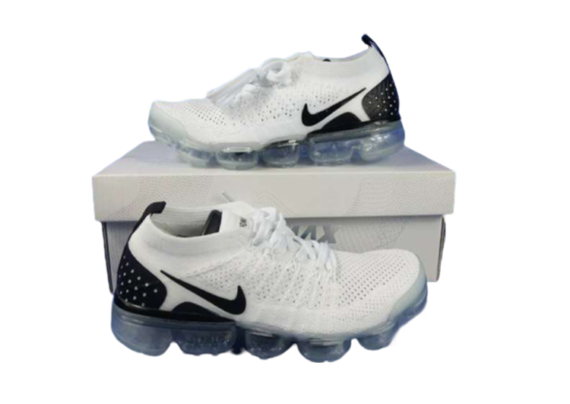 ⁦נעלי נייק-Nike Air Vapor Max Flyknit 2.0W WHITE-BLACK LOGO⁩ – תמונה ⁦4⁩