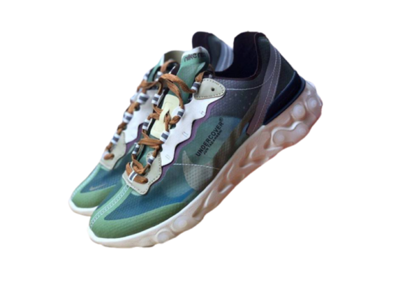 נעלי נייק-Nike React Element 55 GREEN-NAVY BLUE