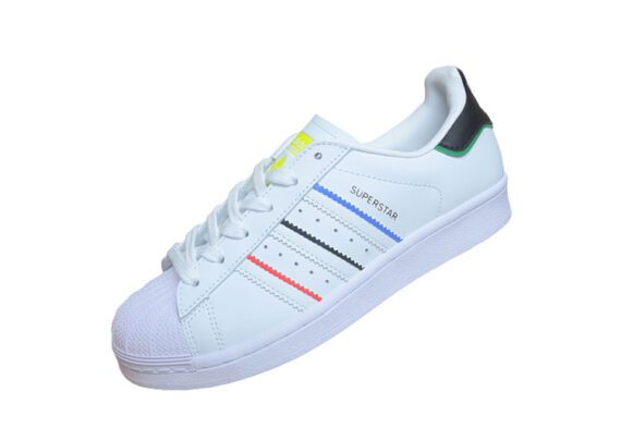 ⁦נעלי אדידס-ADIDAS Stan Smith - Anniversary White Rainbow Bar⁩ – תמונה ⁦3⁩