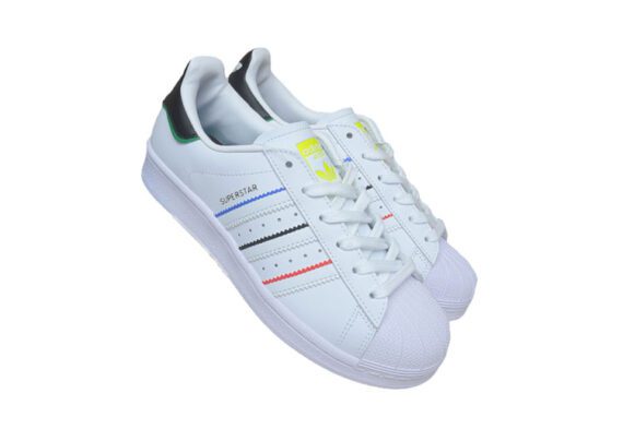 ⁦נעלי אדידס-ADIDAS Stan Smith - Anniversary White Rainbow Bar⁩ – תמונה ⁦5⁩