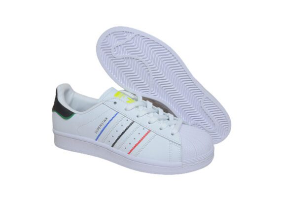 ⁦נעלי אדידס-ADIDAS Stan Smith - Anniversary White Rainbow Bar⁩ – תמונה ⁦2⁩