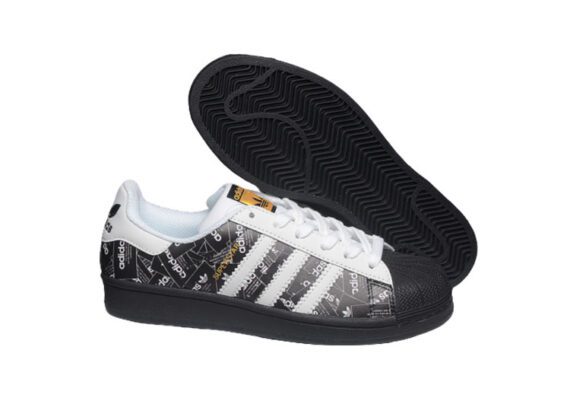 ⁦נעלי אדידס-ADIDAS Stan Smith - Black-Logo Print & Gold Logo⁩ – תמונה ⁦8⁩