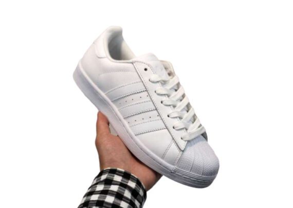 ⁦נעלי אדידס-ADIDAS Stan Smith - Shell Head Full White⁩ – תמונה ⁦6⁩