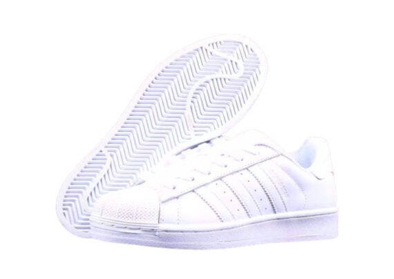 ⁦נעלי אדידס-ADIDAS Stan Smith - Shell Head Full White⁩ – תמונה ⁦2⁩