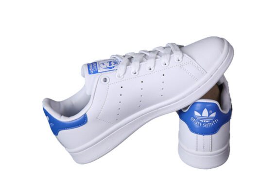 ⁦נעלי אדידס-ADIDAS Stan Smith - Suit White - Blue⁩ – תמונה ⁦3⁩