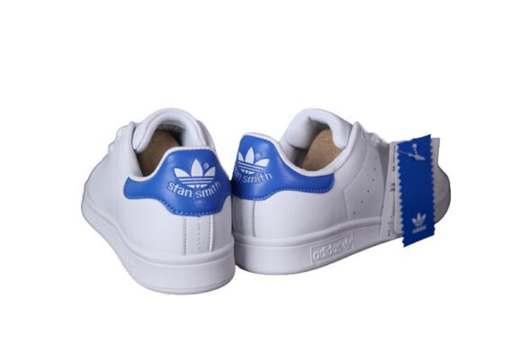 ⁦נעלי אדידס-ADIDAS Stan Smith - Suit White - Blue⁩ – תמונה ⁦4⁩