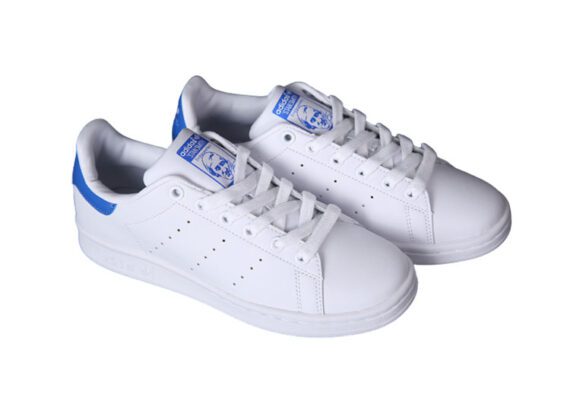 ⁦נעלי אדידס-ADIDAS Stan Smith - Suit White - Blue⁩ – תמונה ⁦5⁩