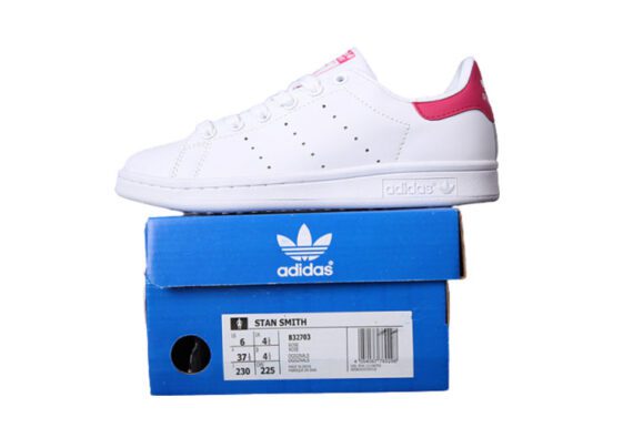 נעלי אדידס-ADIDAS Stan Smith - Suit White Rose Red Tail